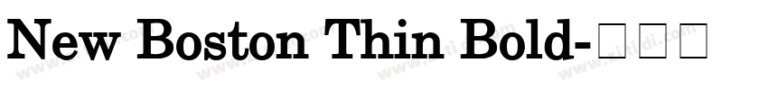 New Boston Thin Bold字体转换